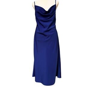 Elegant Blue Women's Midi Dress XL NWT